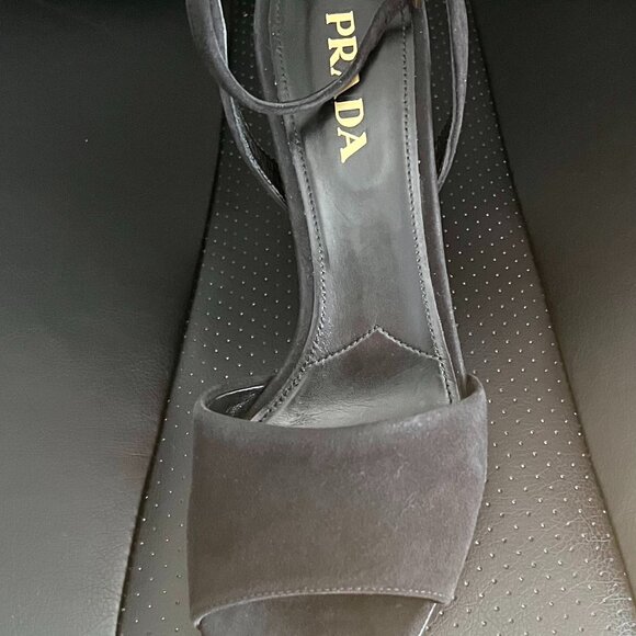 Prada Suede Black Sandals - Picture 3 of 8